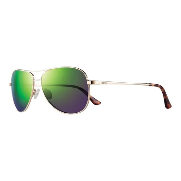 New REVO Relay Petite Gold Polarised Aviator RE 1156 04 BL Sunglasses Women - Picture 1 of 3